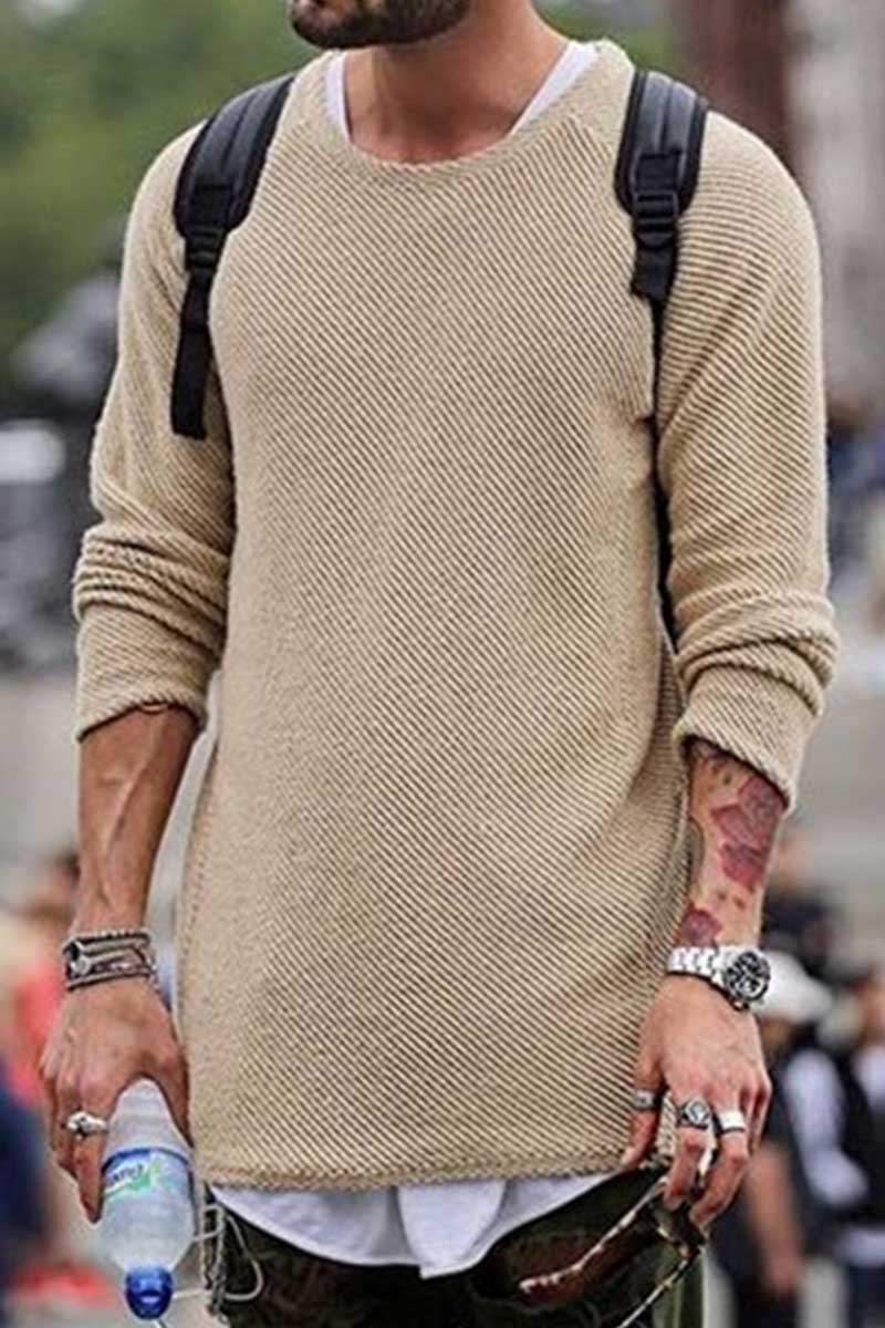 Maglia a Maniche Lunghe Lavorata a Maglia