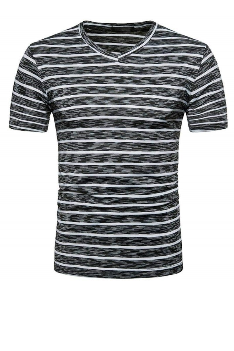 T-shirt A Strisce Orizzontali Slim Fit