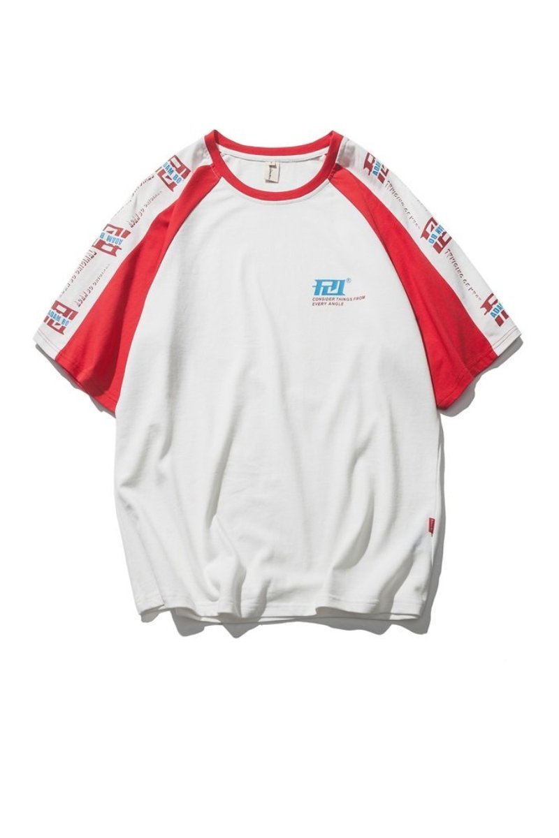 T-Shirt Sportiva Con Scritte Sulla Manica